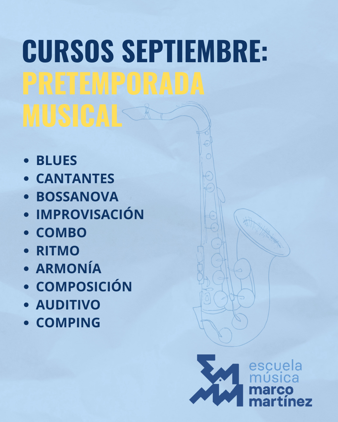 Cursos Septiembre 26 @escuelamusicamm